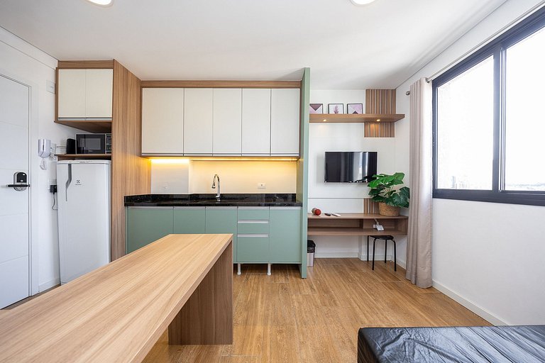 Ref:10313 Studio finamente decorado em Curitiba, até 2 pesso