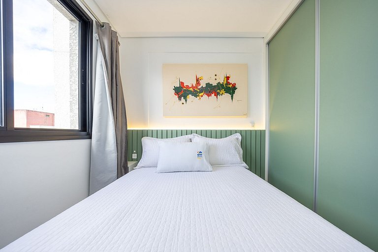 Ref:10313 Studio finamente decorado em Curitiba, até 2 pesso