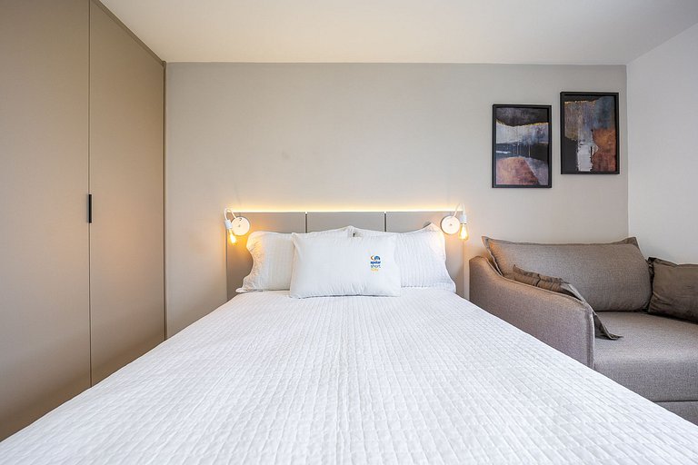 Ref 10298 | Studio finamente decorado em Curitiba, até 2 pes