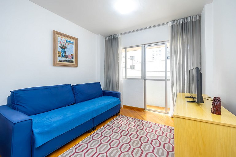 Apartamento 2 quartos finamente decorado em Curitiba, até 4