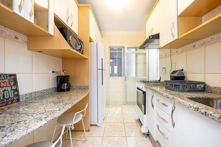Apartamento 2 quartos finamente decorado em Curitiba, até 4