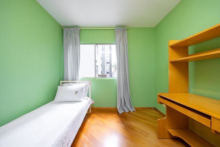 Apartamento 2 quartos finamente decorado em Curitiba, até 4